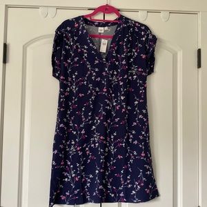 NWT 🤩 Navy Floral Capped Sleeve Summer Dress